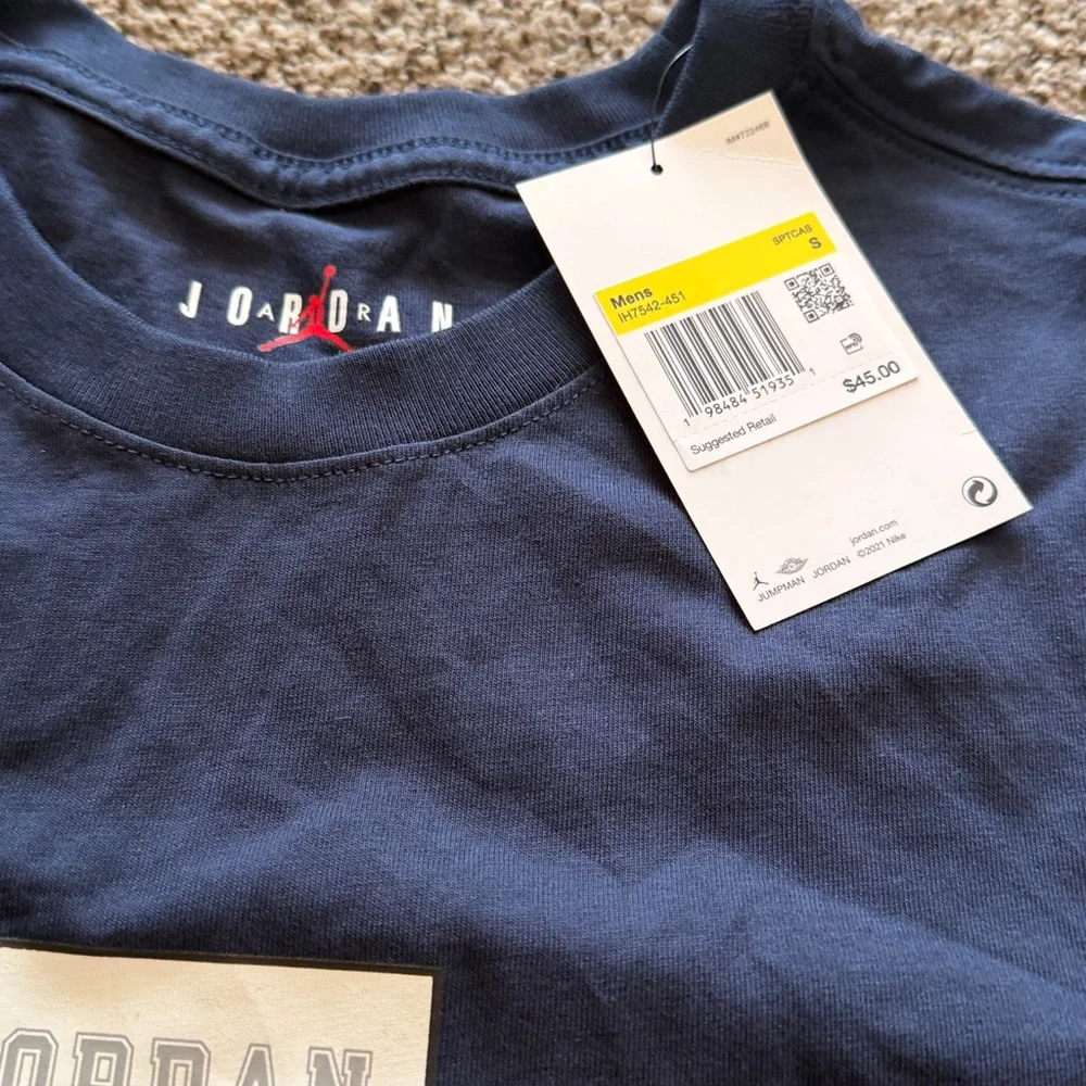 Jordan Graphic Tee in Black with Gold & Red Accents